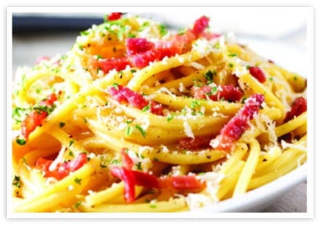 Linguine with Radicchio and Speck
