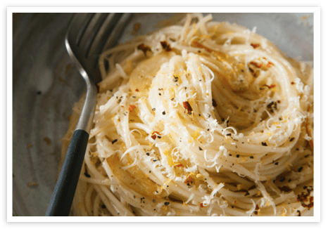 Capellini with Garlic, Lemon and Parmesan