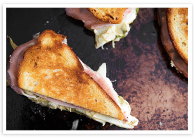 Grilled Mozzarella Sandwiches With Pesto and Artichokes