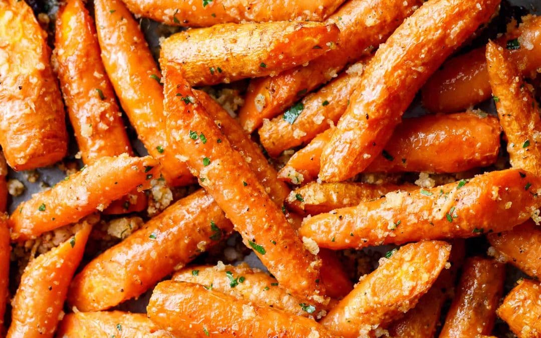 Roast Carrots with Garlic and Parmesan
